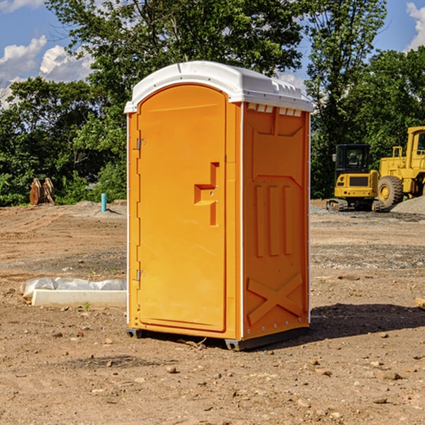 how often are the portable restrooms cleaned and serviced during a rental period in White Salmon